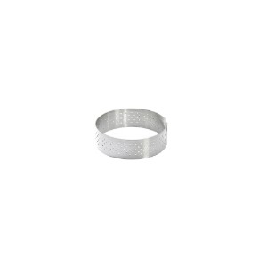 Perforated mould for mini-tarts, stainless steel, 6.5 cm - de Buyer