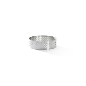 Perforated mould for mini-tarts, stainless steel, 6.5 cm - de Buyer