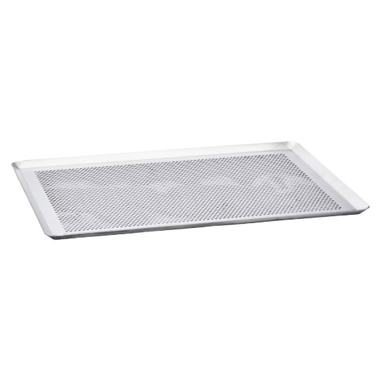 Teglia con microfori, 40 x 30 cm, alluminio - marchio "de Buyer".