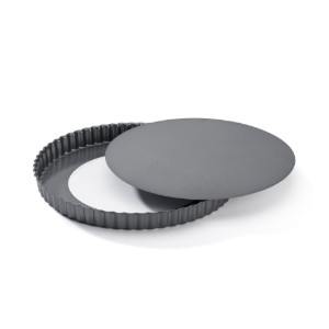 Stampo per crostate con fondo asportabile, acciaio, 28 cm - de Buyer