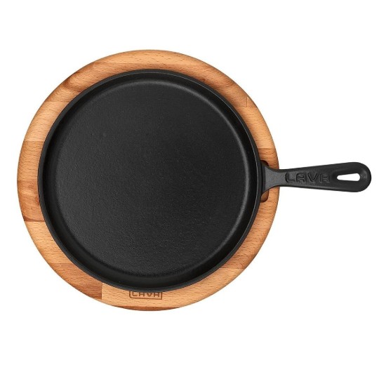 Patelnia żeliwna, 20 cm, z podstawką - marka LAVA