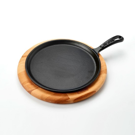 Patelnia żeliwna, 20 cm, z podstawką - marka LAVA