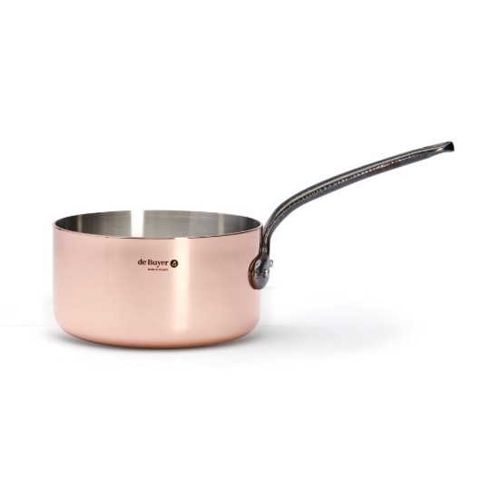 "Inocuivre" steelpan, 16 cm / 1,8 l, koper - roestvrij staal - merk "de Buyer"