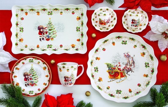 Porseleinen schotel, 30 × 29,5 cm, "Nostalgic Christmas" - Easy Life