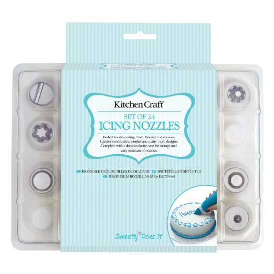 Set van 24 mondstukken voor het decoreren met glazuur - door Kitchen Craft