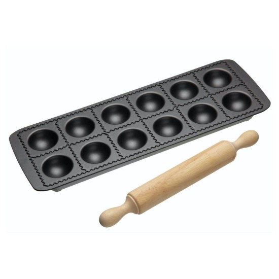 Raviolivorm, 12 compartimenten, koolstofstaal - Kitchen Craft