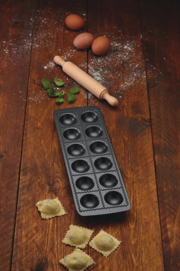 Raviolivorm, 12 compartimenten, koolstofstaal - Kitchen Craft