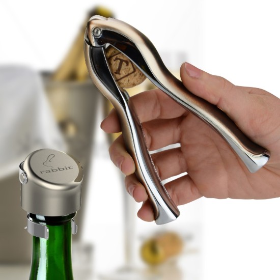 Set champagne 2 pezzi, modello "Rabbit", zinco - di Kitchen Craft