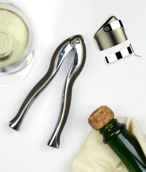 Set champagne 2 pezzi, modello "Rabbit", zinco - di Kitchen Craft
