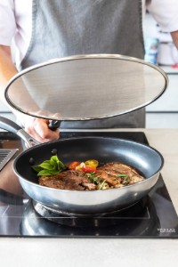 Splash protection, 28 cm, stainless steel - by Kitchen Craft