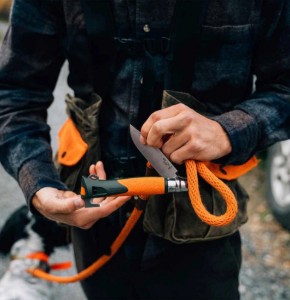 Coltello tascabile N°12, con estrattore di zecche, "Explore", Orange - Opinel