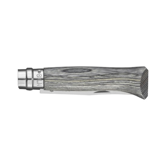  N°08 zakmes, roestvrij staal, 8,5 cm, "Tradition Luxe", Grey Birch - Opinel