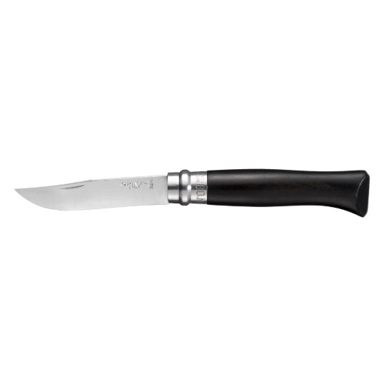 N°08 zakmes, roestvrij staal, 8,5 cm, "Tradition Luxe", Ebony - Opinel