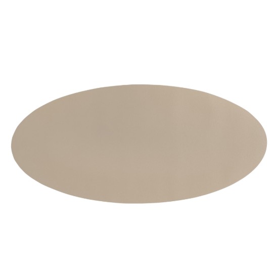 Runner da tavolo ovale, 33 × 70 cm, "Togo", Taupe - Tiseco