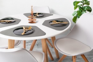 Table mat, 32x48 cm, "Togo", Grey - Tiseco