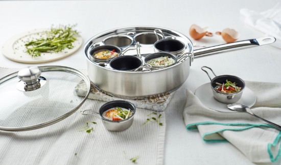 Eierkokerpan, met deksel, 22 cm, Gourmet - Demeyere