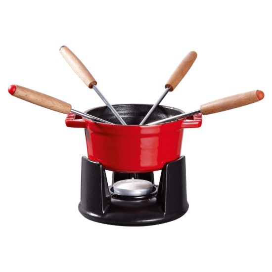 7-delige Mini-Fondueset, 0,25L, Cherry - Staub