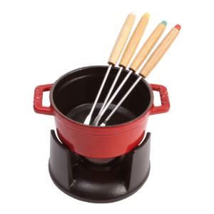 7-delige Mini-Fondueset, 0,25L, Cherry - Staub