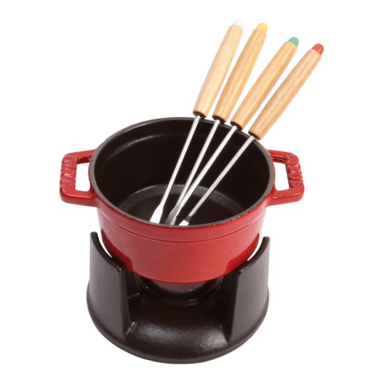 7-delige Mini-Fondueset, 0,25L, Cherry - Staub