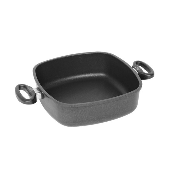 Padella profonda, alluminio, 28 x 28 cm, altezza 7 cm - AMT Gastroguss