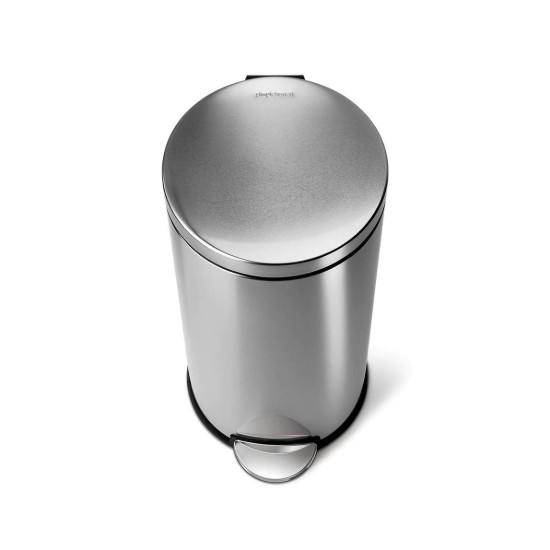Pattumiera con pedale, 30 L, acciaio inossidabile - simplehuman