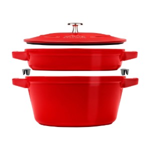 Set 2 pentole Cocotte, ghisa, 24 cm, Cherry - Staub