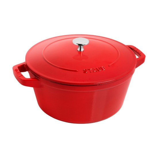 Set van 2 kookgerei Cocotte, gietijzer, 24 cm, Cherry - Staub
