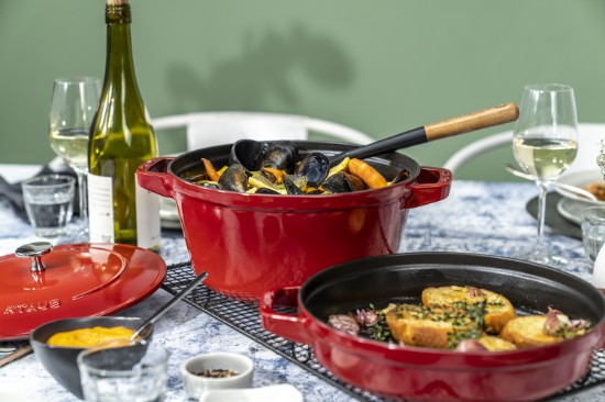 Set van 2 kookgerei Cocotte, gietijzer, 24 cm, Cherry - Staub