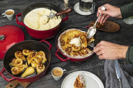 Set van 2 kookgerei Cocotte, gietijzer, 24 cm, Cherry - Staub