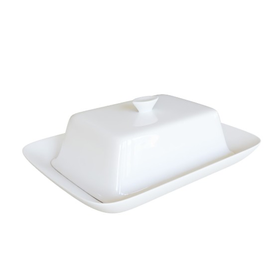 Burriera con coperchio, 18 x 14 cm, porcellana - Kitchen Craft