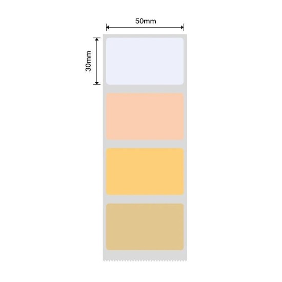 Label sticker roll, 50x30mm, 230 pcs/roll, Healing Forest - NIIMBOT