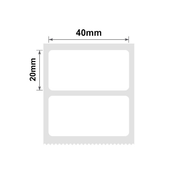 Rotolo di etichette adesive, 40x20mm, 320 pz/rotolo, Bianco - NIIMBOT