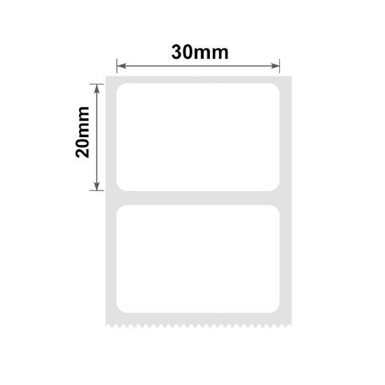 Rotolo di etichette adesive, 30x20mm, 320 pz/rotolo, Bianco - NIIMBOT