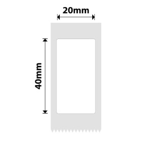 Rotolo di etichette adesive, 20x40mm, 160 pz/rotolo, Bianco - NIIMBOT
