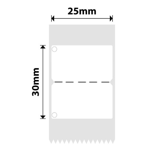 Sildikleebiste rull, 25x30mm, 210 tk/rull, valge - NIIMBOT