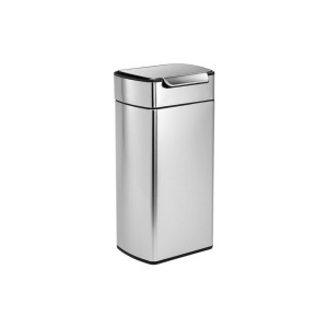Vuilnisbak met touchbar, 30 L, Slim, roestvrij staal - simplehuman