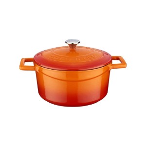 Casseruola, ghisa, 22 cm, gamma "Folk", colore arancione - marca LAVA