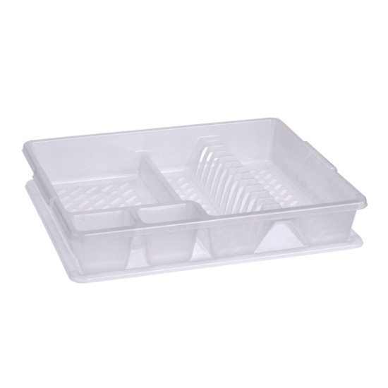 Scolapiatti con vassoio, plastica, 45 × 38 × 8,8 cm - Curver