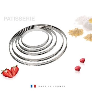 Tart mold, stainless steel, 30 cm - "de Buyer" brand