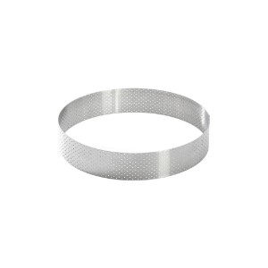 Anello crostata perforato, acciaio inossidabile, 18,5 cm - de Buyer 