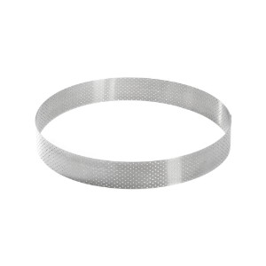 Anello crostata traforato, acciaio inossidabile, 24,5 cm - de Buyer 