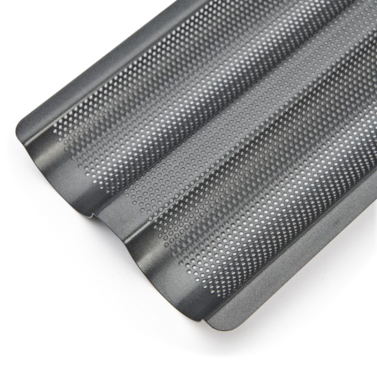 Stokbroodpan, staal, 37 x 16,2 cm - de Buyer
