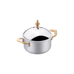 Pentola con coperchio, alluminio, 10 cm/0,45 L, "Hanedan" - Korkmaz
