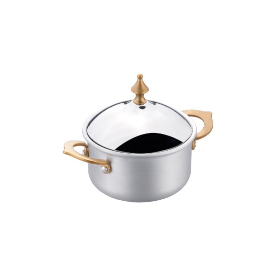 Pentola con coperchio, alluminio, 10 cm/0,45 L, "Hanedan" - Korkmaz