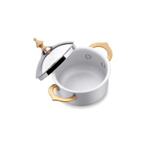 Pentola con coperchio, alluminio, 10 cm/0,45 L, "Hanedan" - Korkmaz
