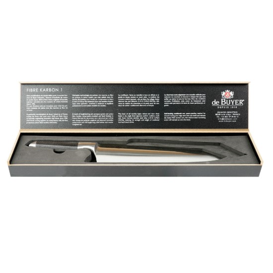Coltello giapponese "Fibre Karbon 1", 26,5 cm - marchio "de Buyer".