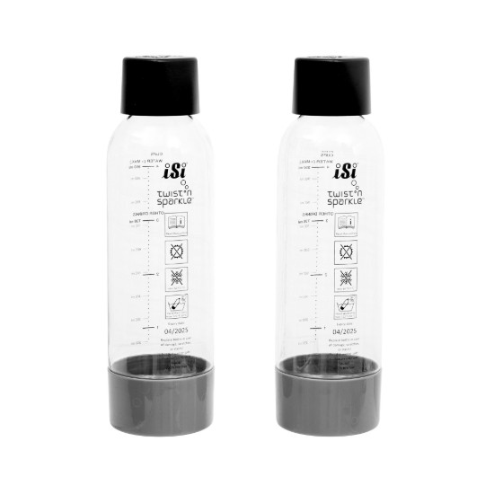 Set van 2 Twist'n Sparkle flessen, 950 ml - iSi