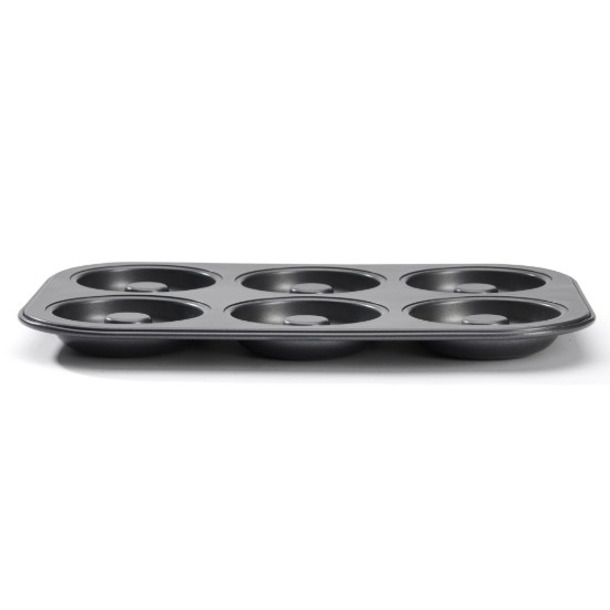 Bakplaat voor 6 mini-savarines, 31,5 x 21,5 cm, staal - merk "de Buyer"