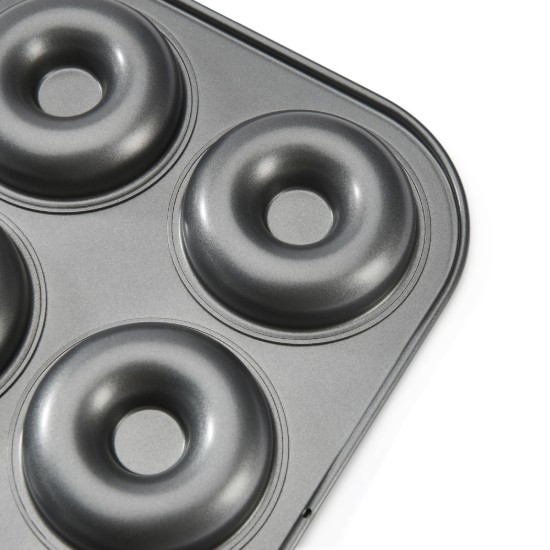Bakplaat voor 6 mini-savarines, 31,5 x 21,5 cm, staal - merk "de Buyer"
