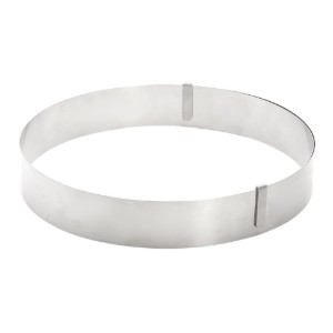 Anello estensibile per crostate, 16-36 cm, acciaio inox - marchio "de Buyer".